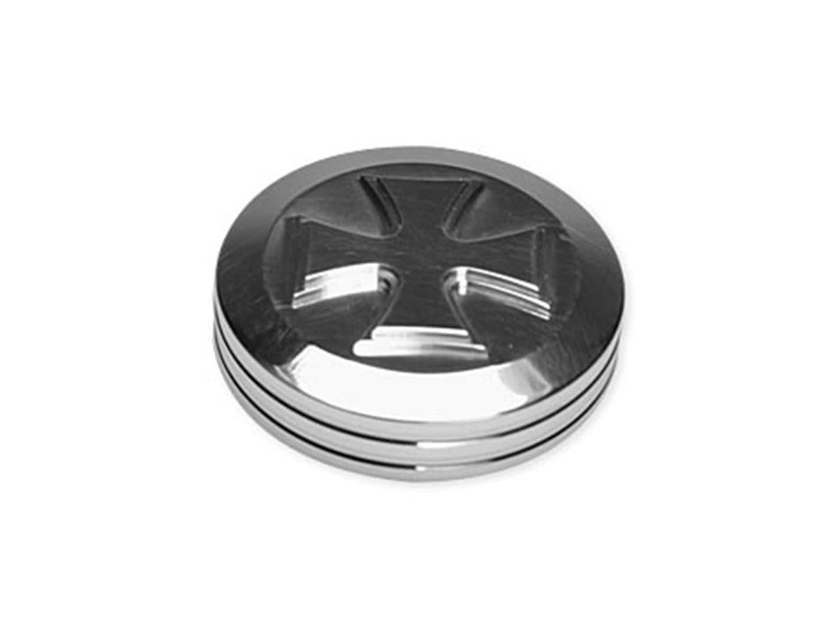 Hells Kitchen Choppers Hkc Pol. Cross Oil Tank Cap Oil Tank Plug Cap Iron Cross Aluminium Polished Hells Kitchen Choppers Default Title