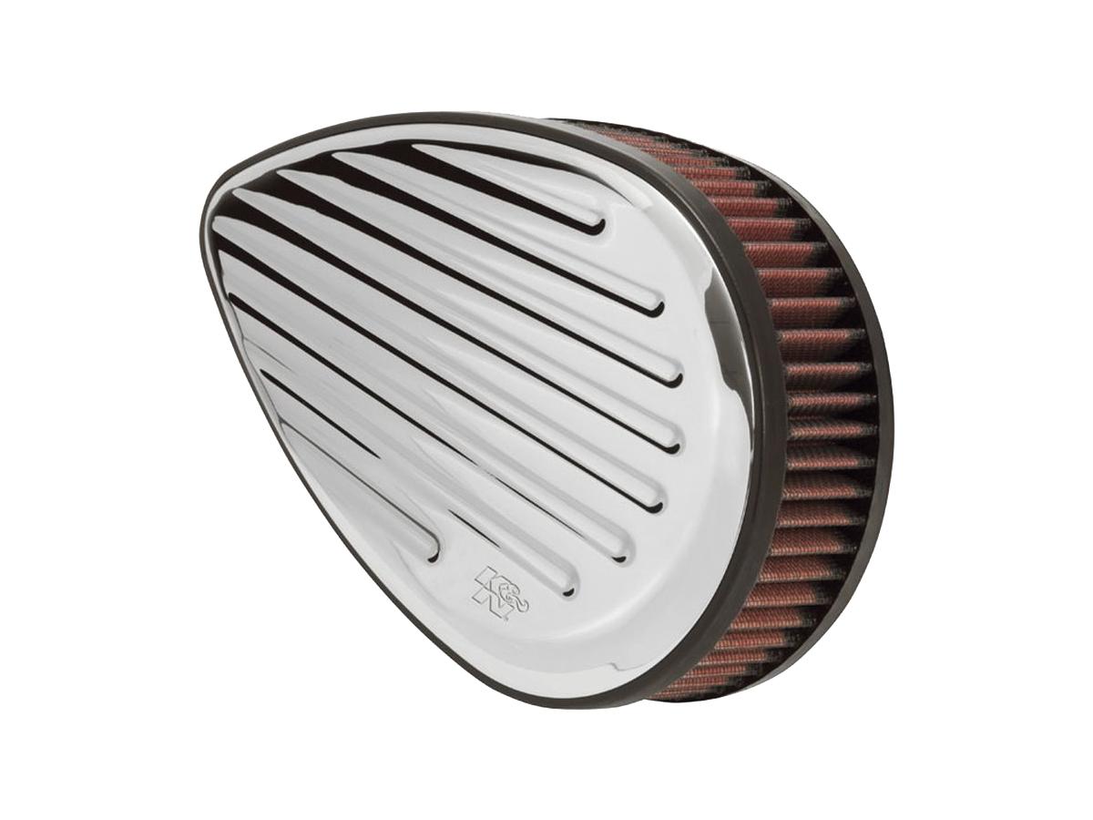 K&Amp;N Teardrop Grooved Air Cleaner Chrome K&Amp;N Default Title