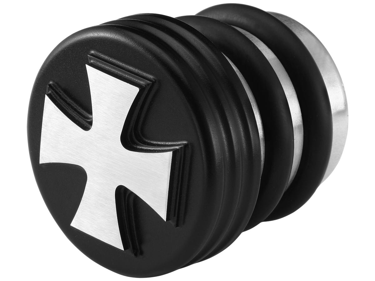 Hells Kitchen Choppers Iron Cross Oil Tank Plug Without Dip Stick Black Hells Kitchen Choppers Default Title