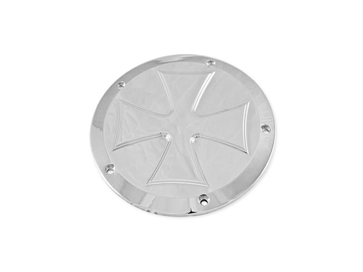 Hells Kitchen Choppers Iron Cross Derby Cover 3 Hole Aluminium Polished Hells Kitchen Choppers Default Title