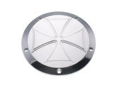 Hells Kitchen Choppers Iron Cross Derby Cover 5 Hole Aluminium Polished Hells Kitchen Choppers Default Title