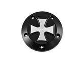 Hells Kitchen Choppers Point Cover Iron Cross, 5 Hole Black Satin Hells Kitchen Choppers Default Title