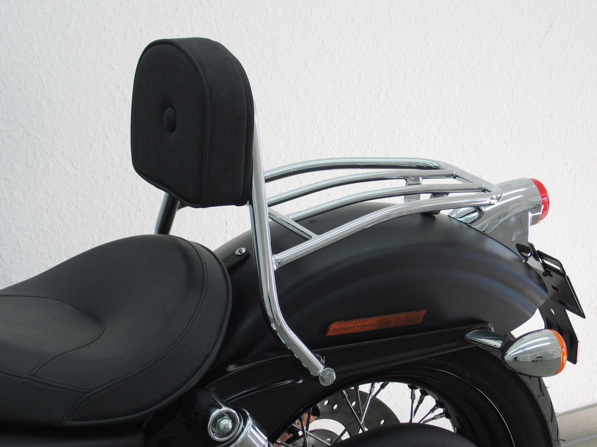 Fehling Driver Sissy Bar With Pad And Rack Chrome Fehling