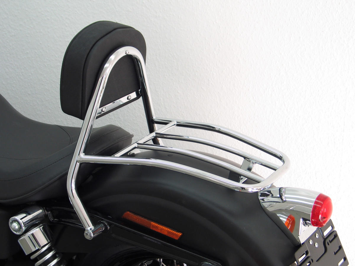Fehling Driver Sissy Bar With Pad And Rack Chrome Fehling