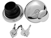 Cce Lockable Gas Cap Set Set Of Left And Right Caps (Vented And Non Vented) Chrome Cce Default Title
