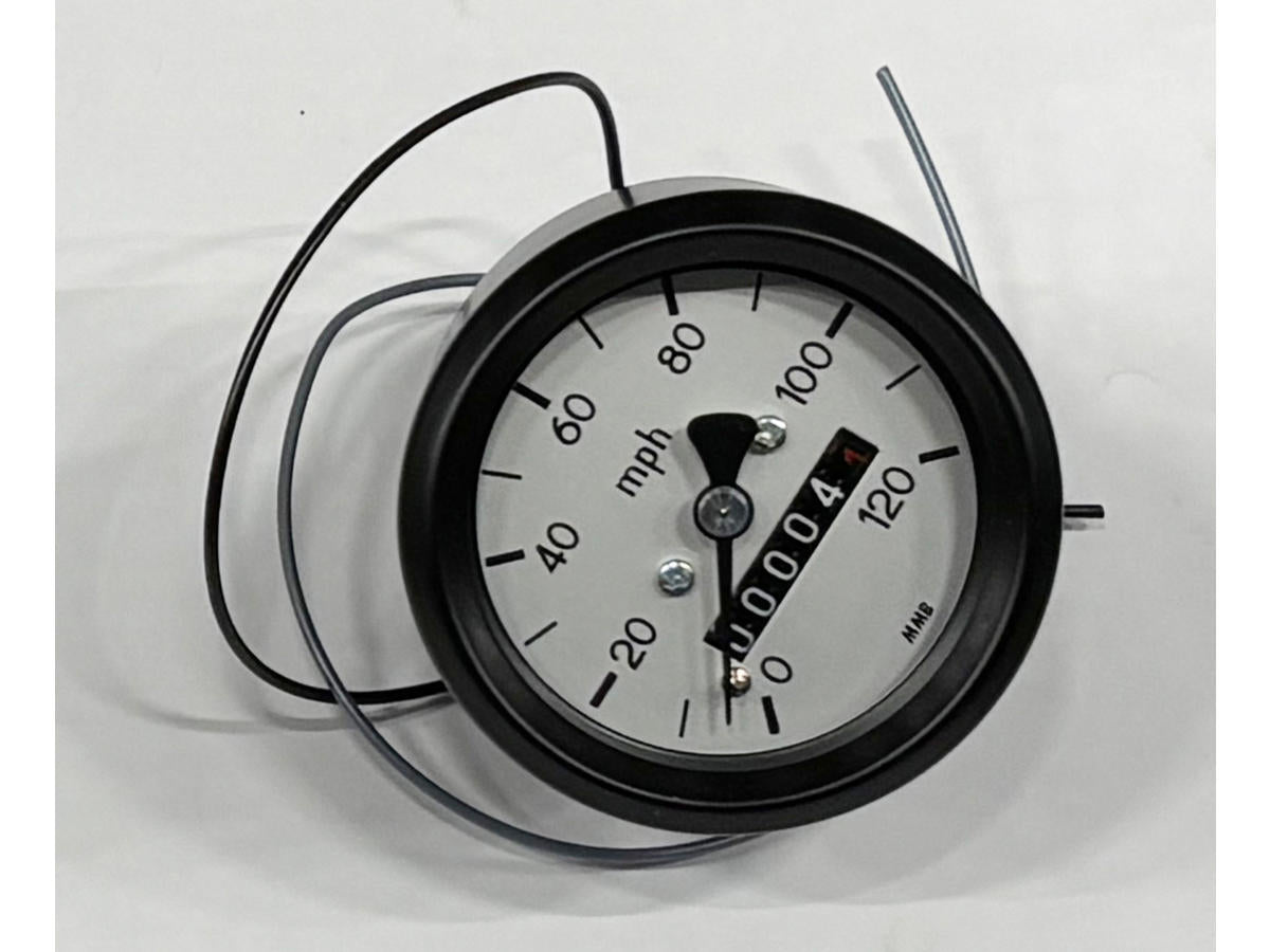 Mmb 60mm Basic Speedometer Scale: 120 Mph; Scale Color: Aluminum Black 60.0 Mm Mmb Default Title
