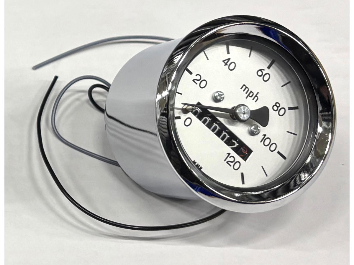 Mmb 60mm Basic Speedometer Scale: 120 Mph; Scale Color: Aluminum Chrome 60.0 Mm Mmb Default Title