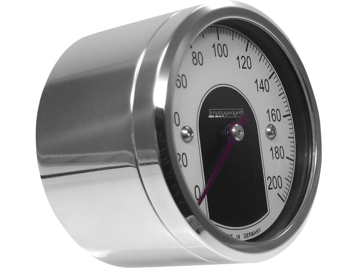 Motogadget Motoscope Tiny Speedometer Scale: 200 Mph; 200 Km/H; Scale Color: White Aluminium Polished 49 Mm Motogadget Default Title