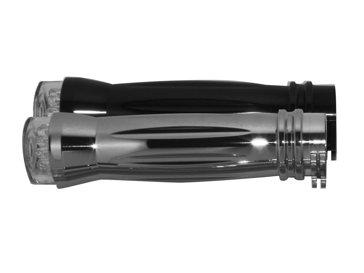 Rbs Light &Amp; Grooved Grip Led Turn Signal Set With Rear Turn Signals ,Taillight And License Plate Black 1" Throttle Cables Rbs Default Title