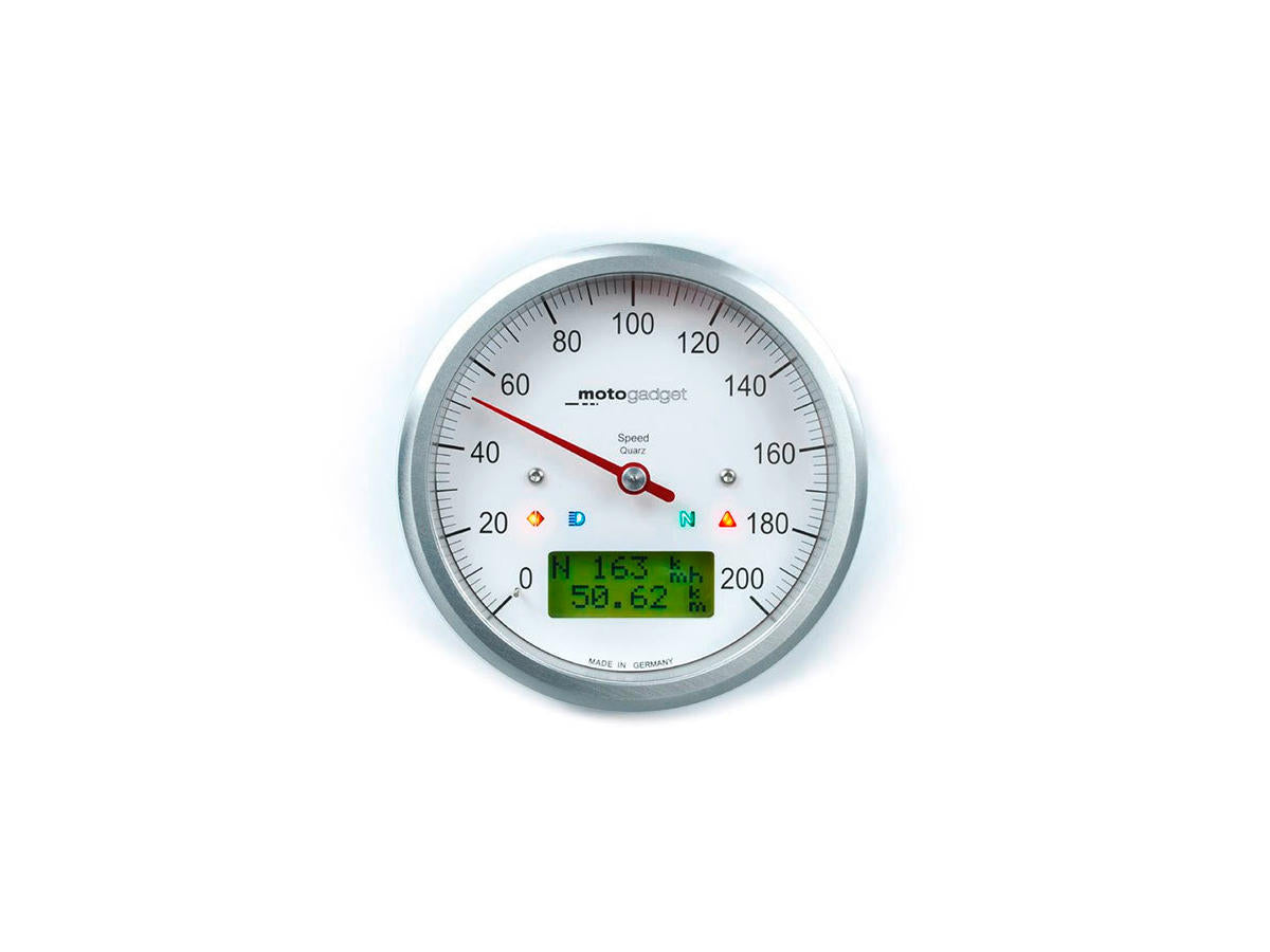 Motogadget Mg Motoscope Classic 8 K Scale Blkpolished Bezel White Face Tachometer Motogadget Default Title