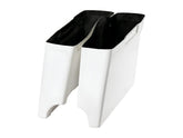 Cycle Visions Extended Saddlebag With Exhaust Cutout White Rear Left Cycle Visions Default Title