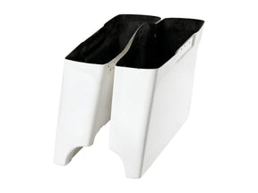 Cycle Visions Extended Saddlebag With Exhaust Cutout White Rear Left Cycle Visions Default Title