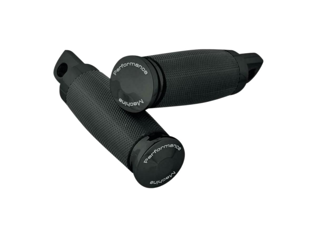 Performance Machine Contour Rubber Wrapped Footpegs Black Performance Machine Default Title