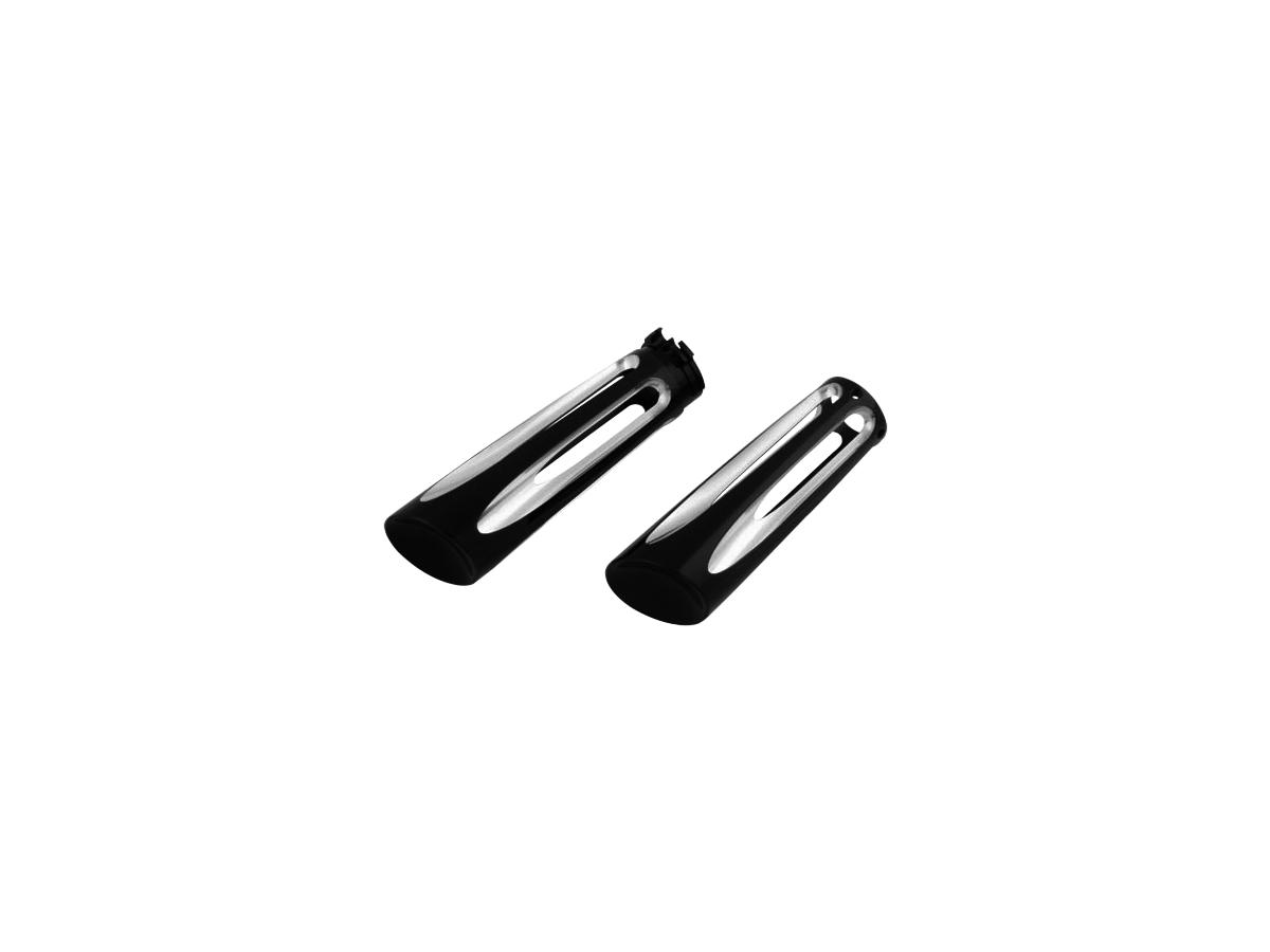 Arlen Ness Deep Cut Grips Black Anodized 1" Throttle Cables Arlen Ness Default Title