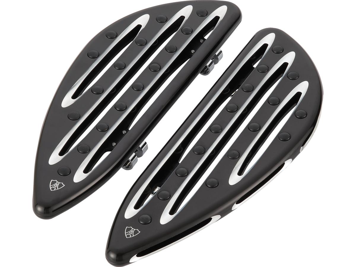 Arlen Ness Deep Cut Driver Floorboards Black Cut Anodized Arlen Ness Default Title