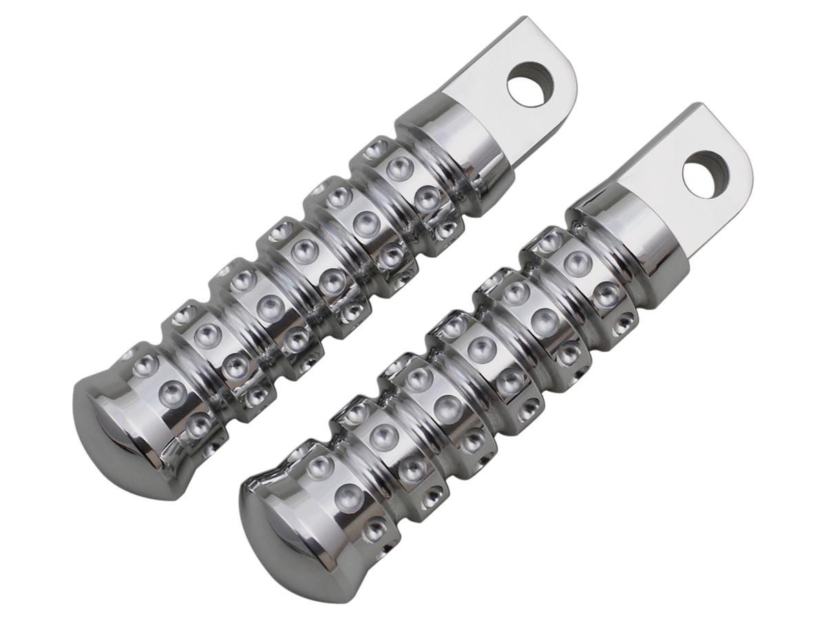 Cycle Kraft Ribbed Foot Pegs Chrome Cycle Kraft Default Title
