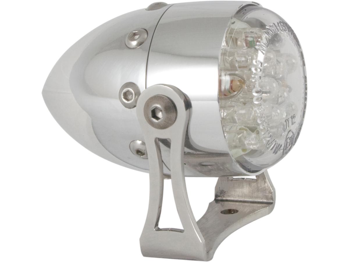 Hells Kitchen Choppers Retro Led Taillight Aluminium Polished Clear Led Hells Kitchen Choppers Default Title
