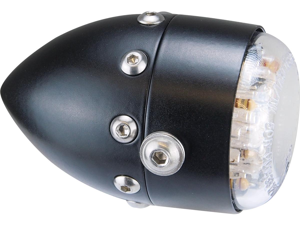 Hells Kitchen Choppers Retro Led Taillight Black Satin Black Satin Clear Led Hells Kitchen Choppers Default Title