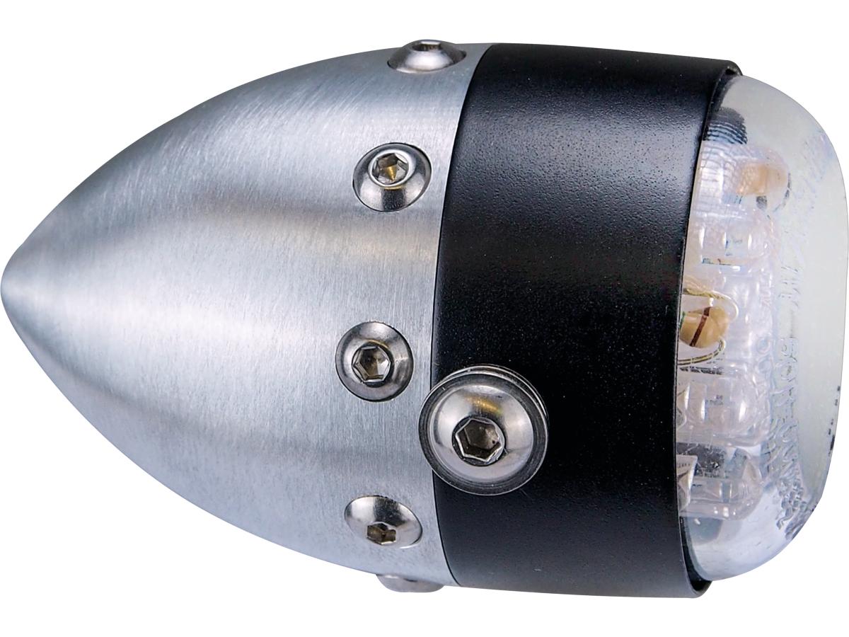 Hells Kitchen Choppers Retro Led Taillight Black Satin Aluminium Satin Clear Led Hells Kitchen Choppers Default Title