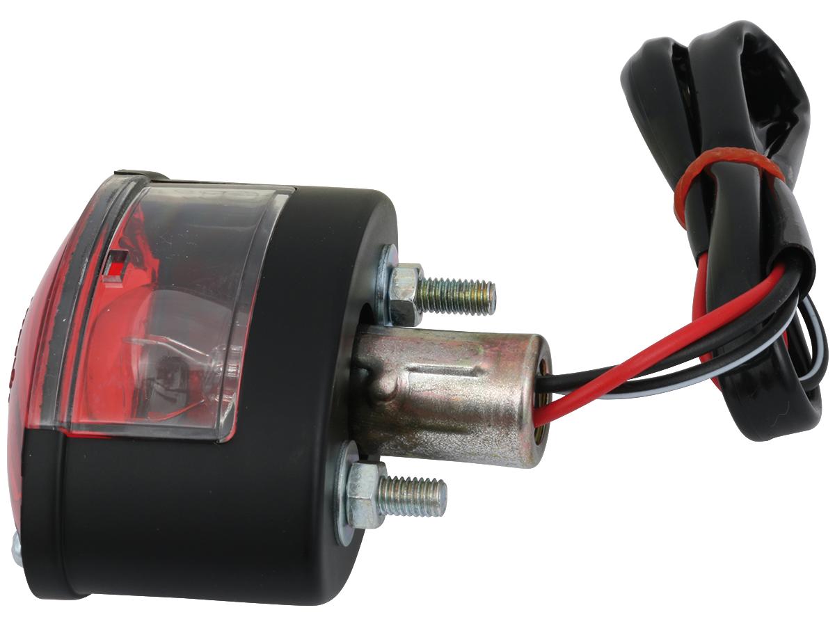 Cce Micro Cateye Taillight Without License Plate Bracket Black Dual Filament Cce