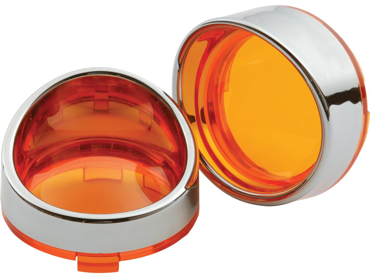 Cce Visor Bezel Kit For Deuce Style Turn Signals Amber Lens Chrome Cce Default Title