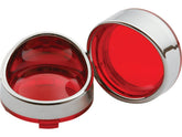 Cce Visor Bezel Kit For Deuce Style Turn Signals Red Lens Chrome Cce Default Title