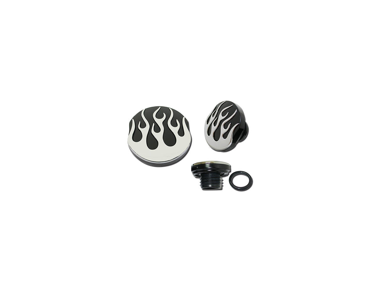 Cce Custom Flamed Gas Cap Right Side Cap Only (Vented) Black Cce Default Title