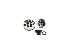 Cce Custom Flamed Gas Cap Right Side Cap Only (Vented) Black Cce Default Title