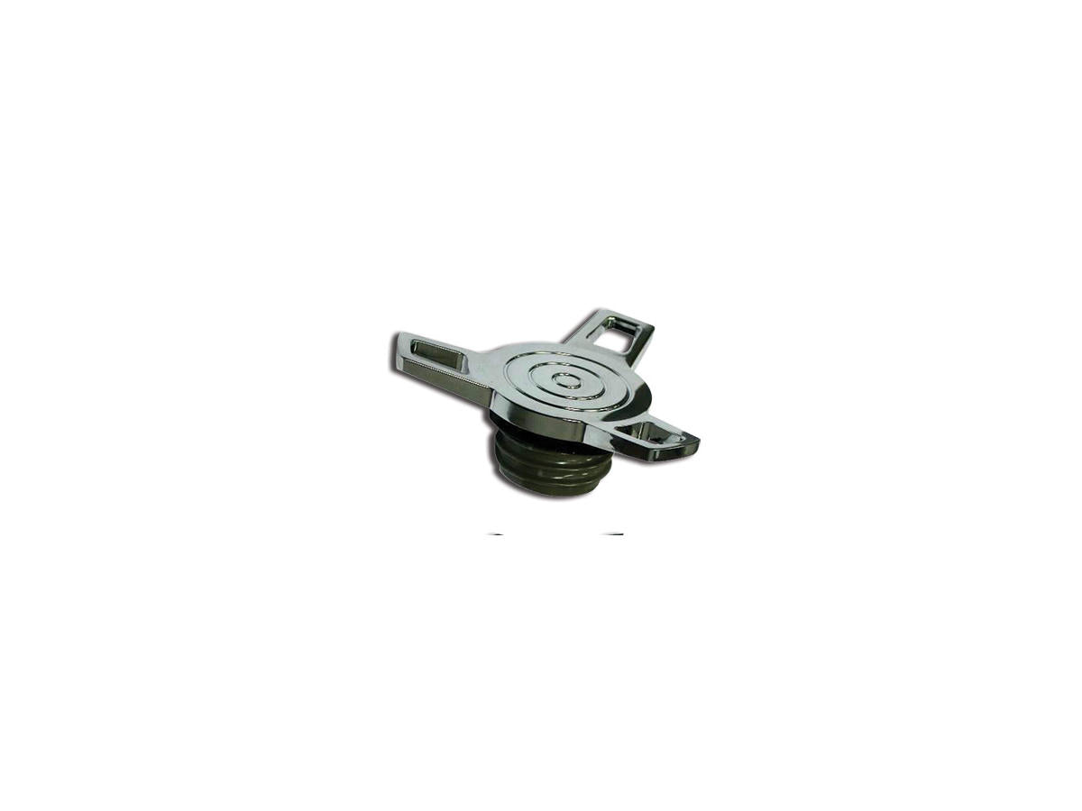 Cce Spinner Gas Cap Left Side Cap Only (Non Vented) Chrome Cce