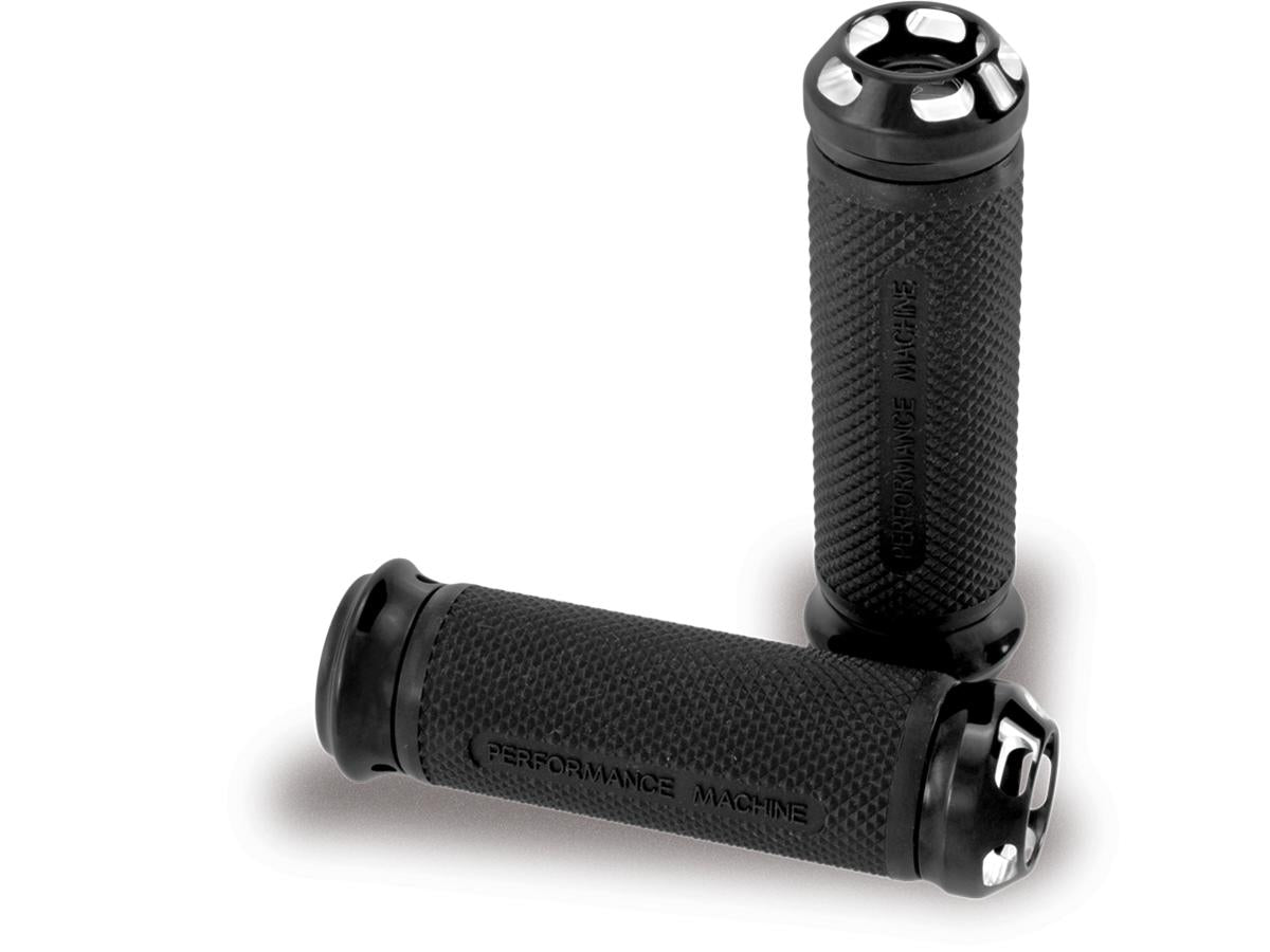 Performance Machine Apex Grip Contrast Cut Anodized 1" Throttle By Wire Performance Machine Default Title