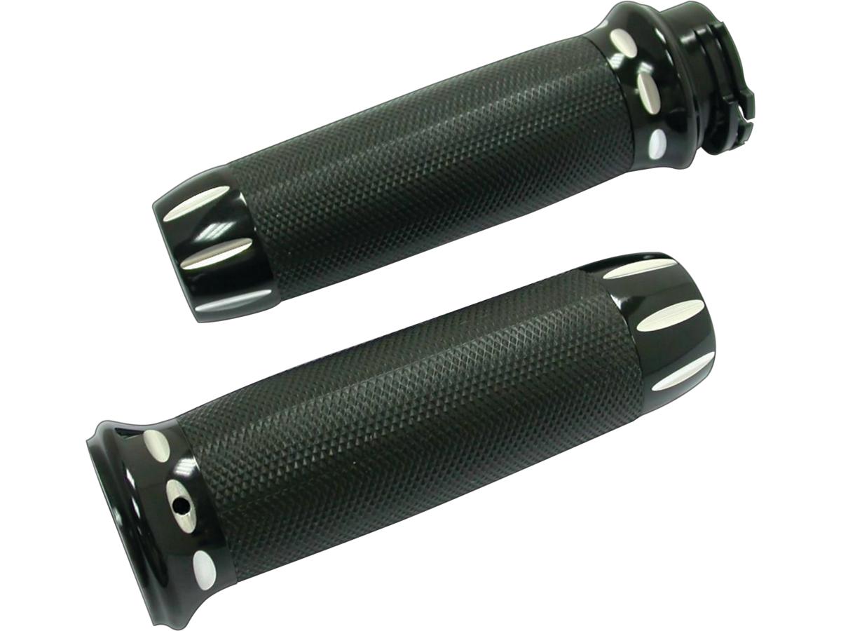 Cce Panorama Grips Black Raw Cut 1" Throttle Cables Cce Default Title