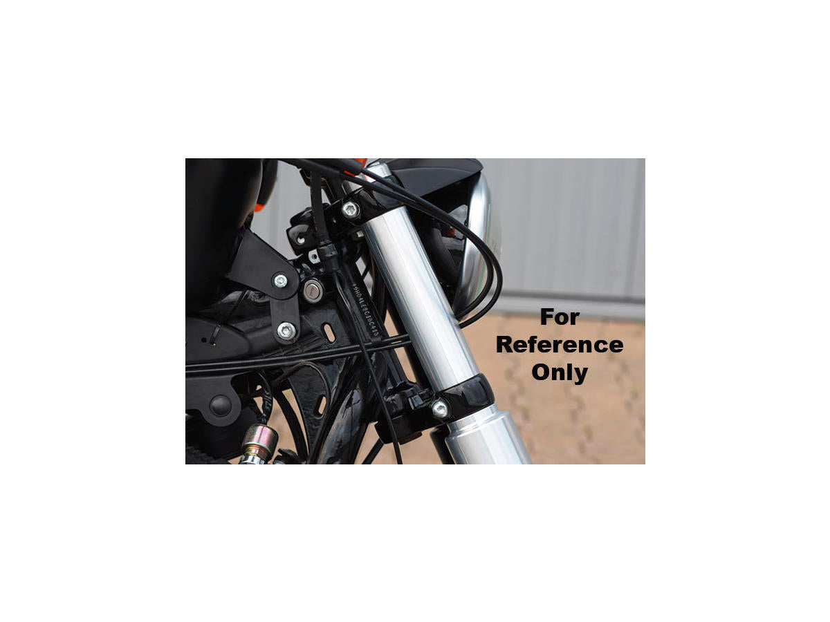 Flywheel Design Straight Upper Fork Cover Black Gloss Powder Coated Flywheel Design