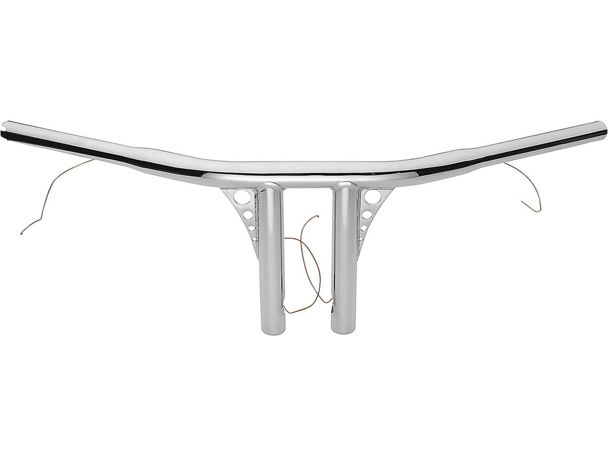 Santee 8 Straight Up T Bar Handlebar Non Dimpled 4 Hole Chrome 1 1/4" Throttle By Wire Throttle Cables Santee Default Title