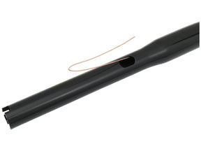 Santee 8 Straight Up T Bar Handlebar Non Dimpled 4 Hole Black Powder Coated 1 1/4" Throttle By Wire Throttle Cables Santee