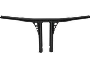 Santee 10 Straight Up T Bar Handlebar Non Dimpled 4 Hole Black Powder Coated 1 1/4" Throttle By Wire Throttle Cables Santee Default Title