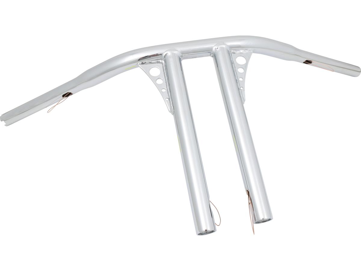 Santee 12 Straight Up T Bar Handlebar Non Dimpled 4 Hole Chrome 1 1/4" Throttle By Wire Throttle Cables Santee Default Title