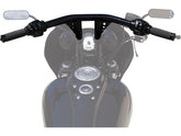 Santee 12 Straight Up T Bar Handlebar Non Dimpled 4 Hole Black Powder Coated 1 1/4" Throttle By Wire Throttle Cables Santee Default Title