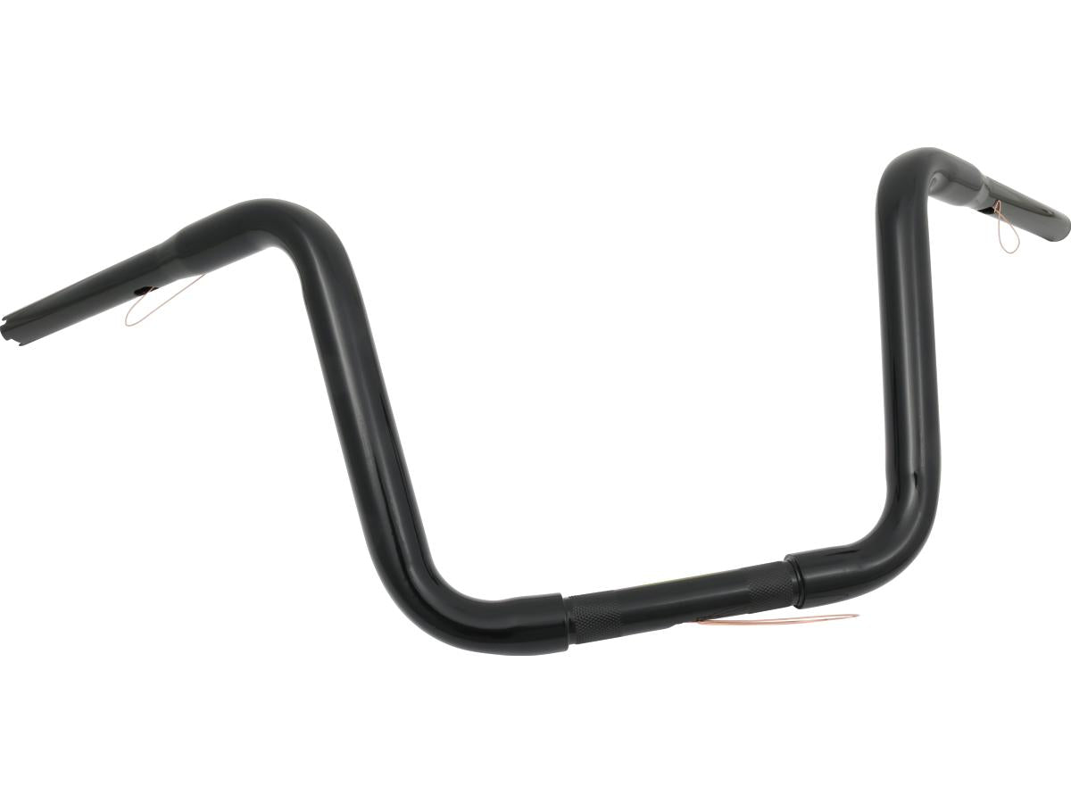 Santee 11 Standard Ape Hanger Handlebar Non Dimpled 3 Hole Black Powder Coated 1 1/4" Throttle By Wire Throttle Cables Santee Default Title