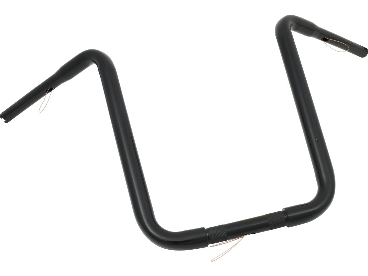 Santee 17 Standard Ape Hanger Handlebar Non Dimpled 3 Hole Black Powder Coated 1 1/4" Throttle By Wire Throttle Cables Santee Default Title