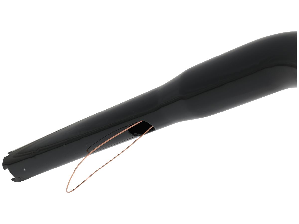 Santee 17 Standard Ape Hanger Handlebar Non Dimpled 3 Hole Black Powder Coated 1 1/4" Throttle By Wire Throttle Cables Santee
