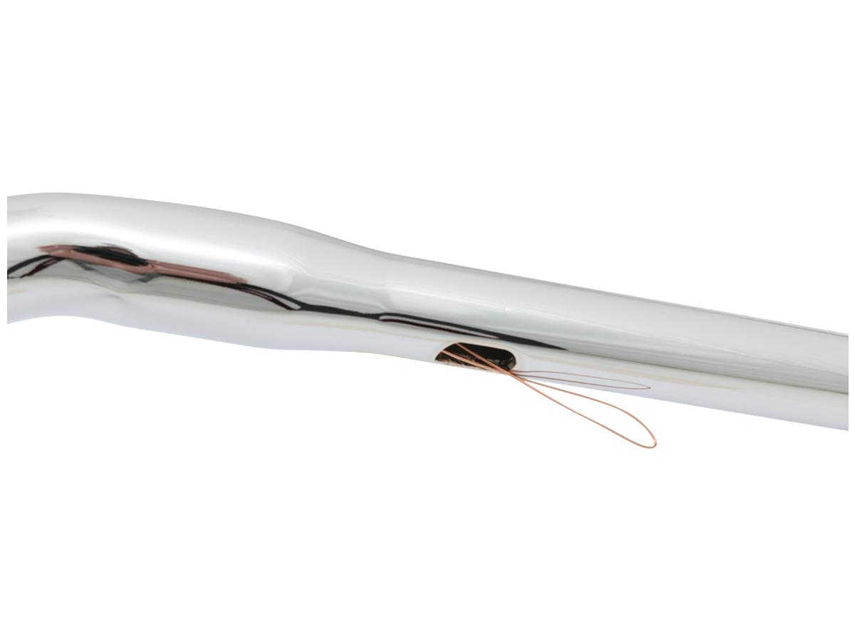 Santee 19 Standard Ape Hanger Handlebar Non Dimpled 3 Hole Chrome 1 1/4" Throttle By Wire Throttle Cables Santee
