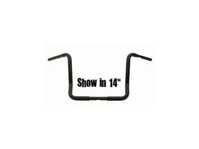 Santee 11 Dresser Ape Hanger Handlebar Non Dimpled 3 Hole Black Powder Coated 1 1/4" Throttle By Wire Throttle Cables Santee Default Title