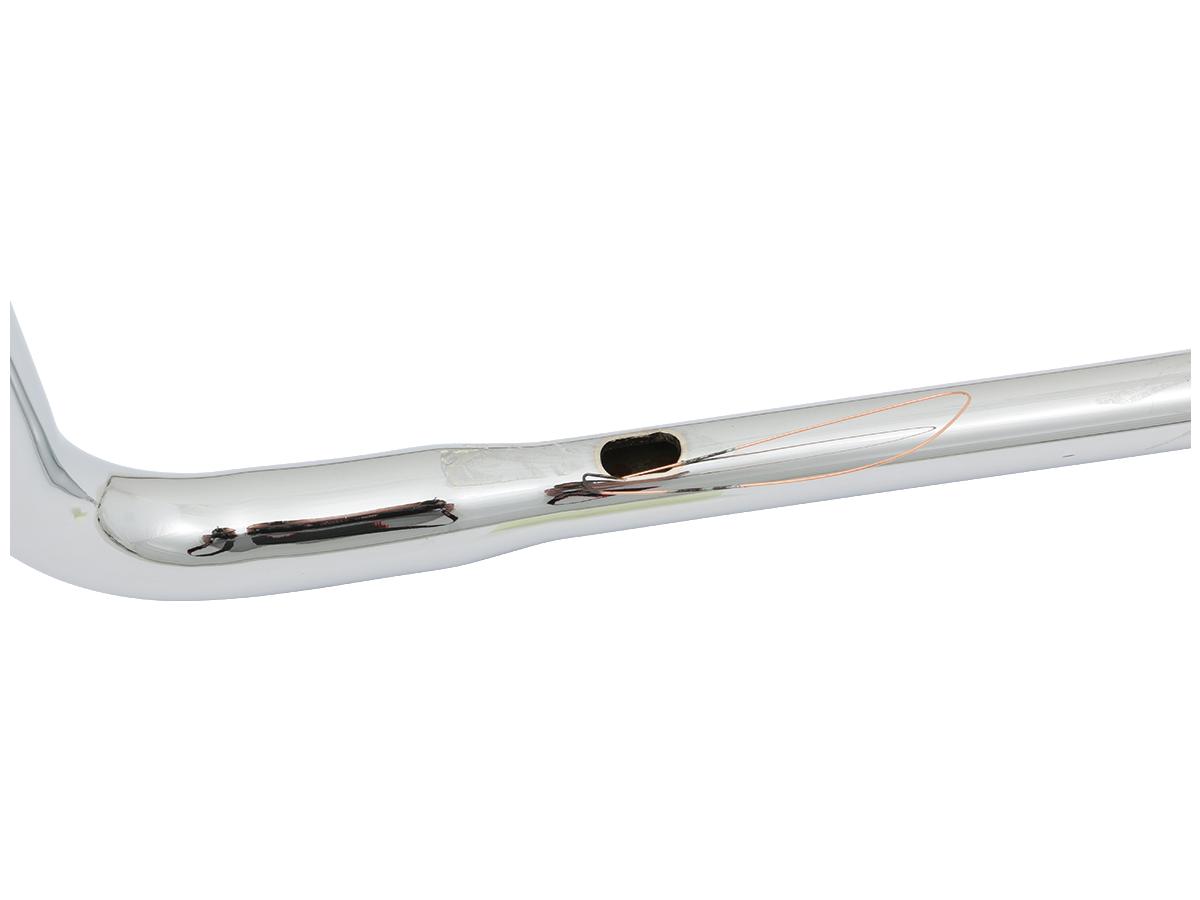 Santee 17 Dresser Ape Hanger Handlebar Non Dimpled 3 Hole Chrome 1 1/4" Throttle By Wire Throttle Cables Santee