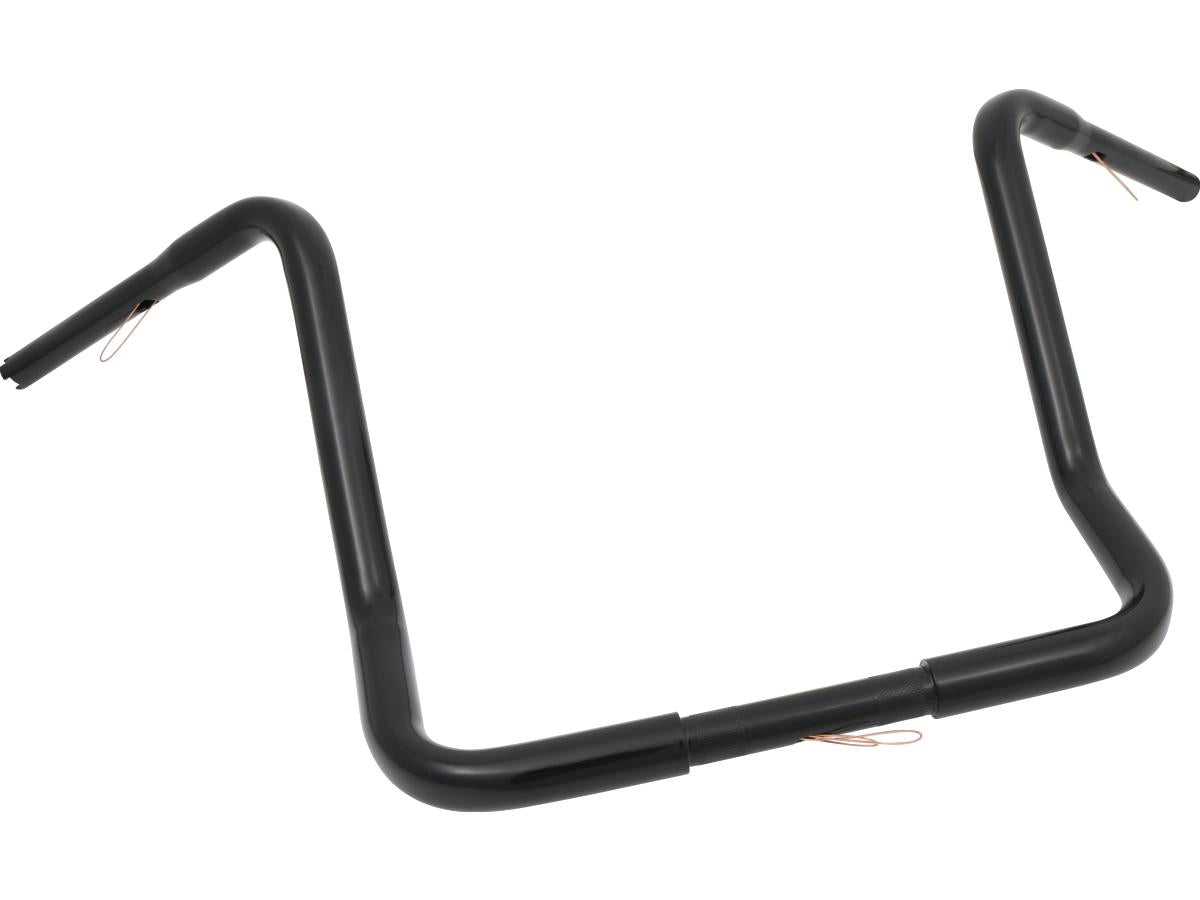 Santee 17 Dresser Ape Hanger Handlebar Non Dimpled 3 Hole Black Powder Coated 1 1/4" Throttle By Wire Throttle Cables Santee Default Title