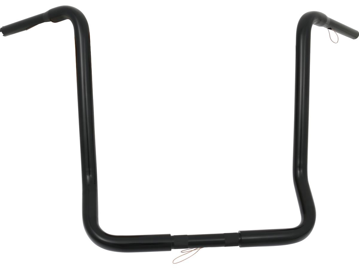 Santee 19 Dresser Ape Hanger Handlebar Non Dimpled 3 Hole Black Powder Coated 1 1/4" Throttle By Wire Throttle Cables Santee Default Title