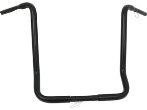 Santee 19 Dresser Ape Hanger Handlebar Non Dimpled 3 Hole Black Powder Coated 1 1/4" Throttle By Wire Throttle Cables Santee Default Title