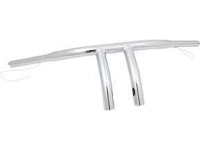 Santee 8 T Bar Handlebar Non Dimpled 4 Hole Chrome 1 1/4" Throttle By Wire Throttle Cables Santee Default Title