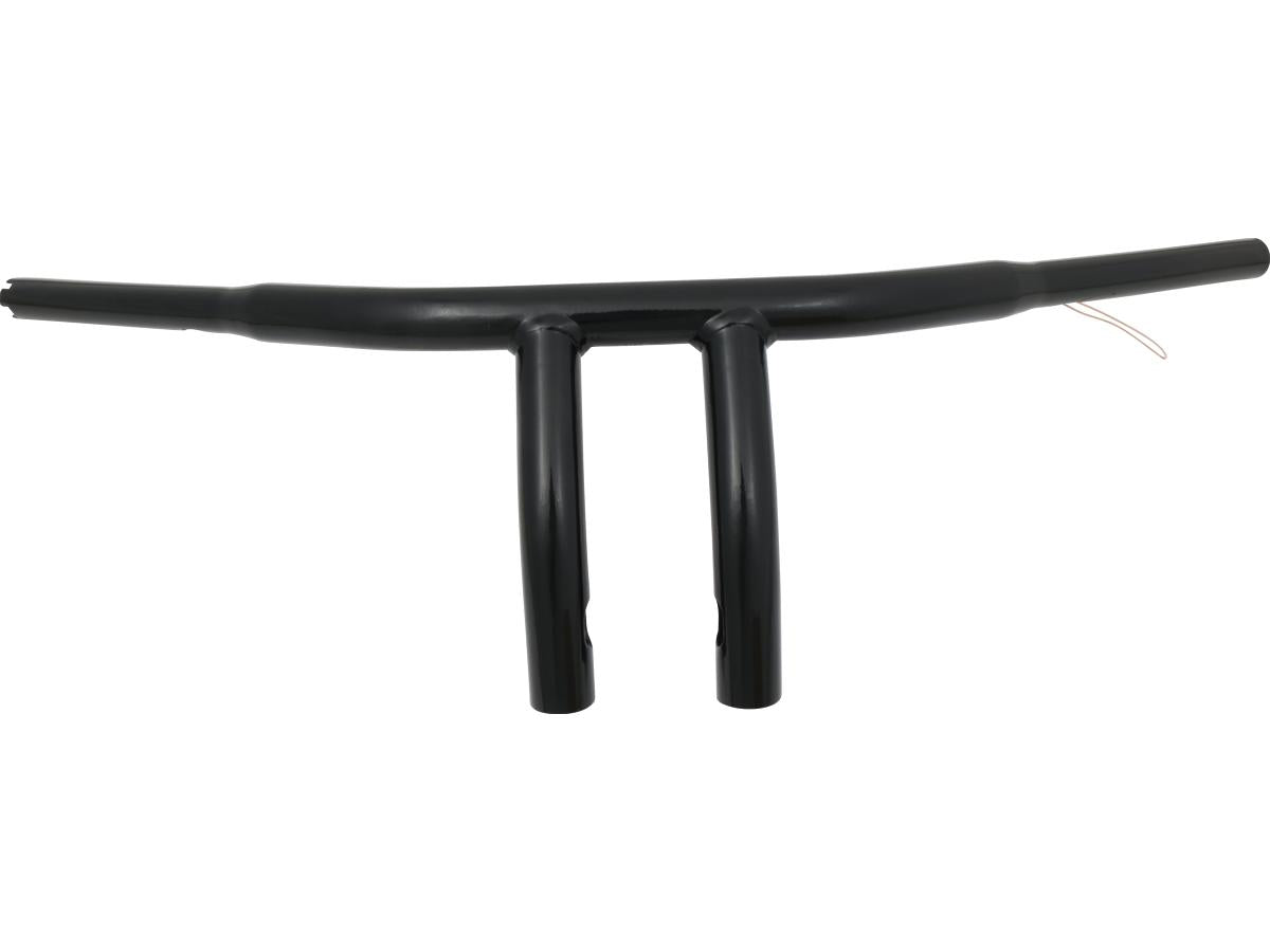 Santee 8 T Bar Handlebar Non Dimpled 4 Hole Black Powder Coated 1 1/4" Throttle By Wire Throttle Cables Santee Default Title