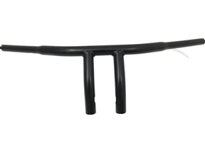 Santee 8 T Bar Handlebar Non Dimpled 4 Hole Black Powder Coated 1 1/4" Throttle By Wire Throttle Cables Santee Default Title