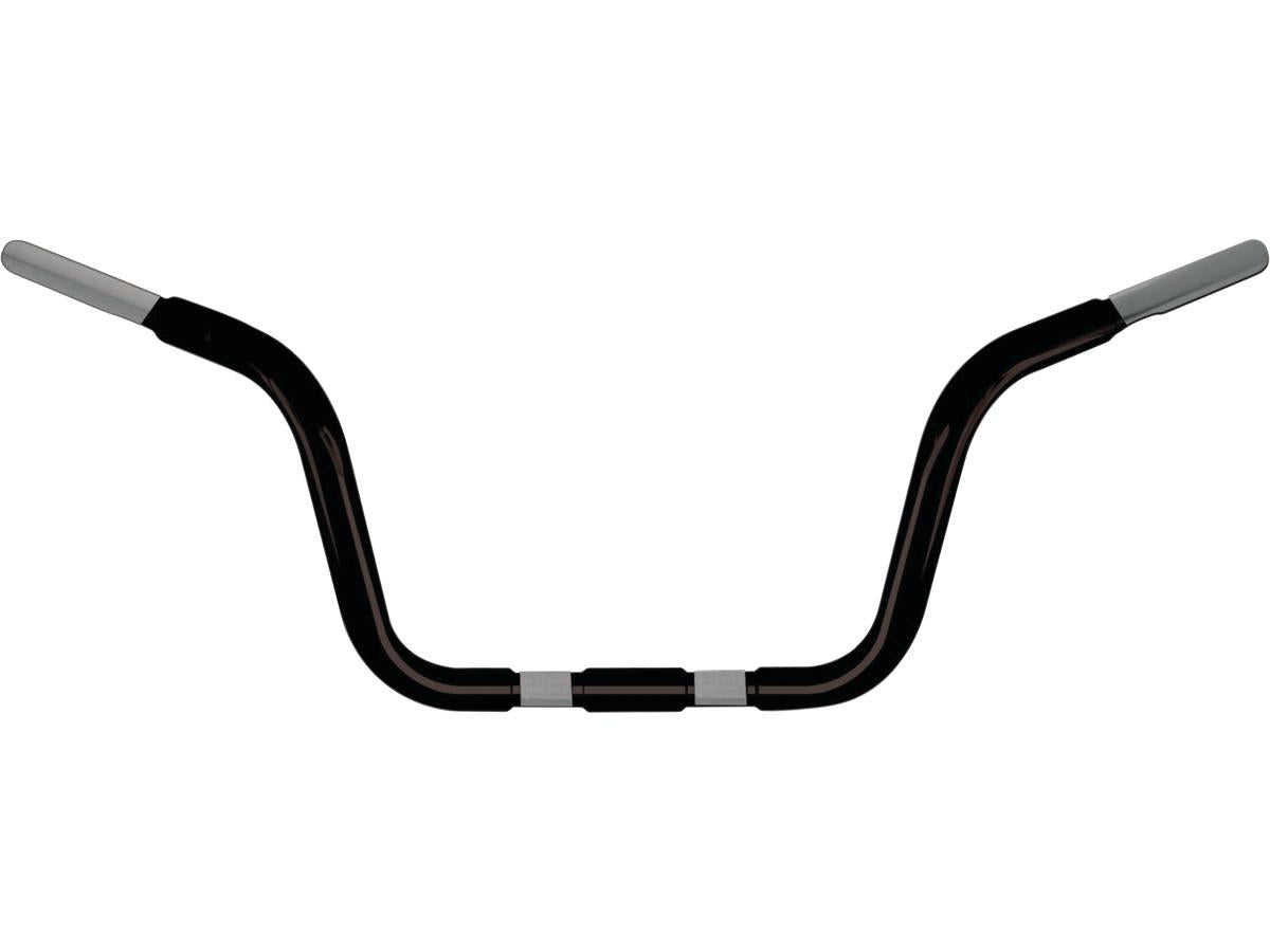 Wild 1 9.5 Chubby Classic Ape Hanger Handlebar For Springer Non Dimpled 3 Hole Black Powder Coated 1 1/4" Throttle By Wire Throttle Cables Wild 1 Default Title